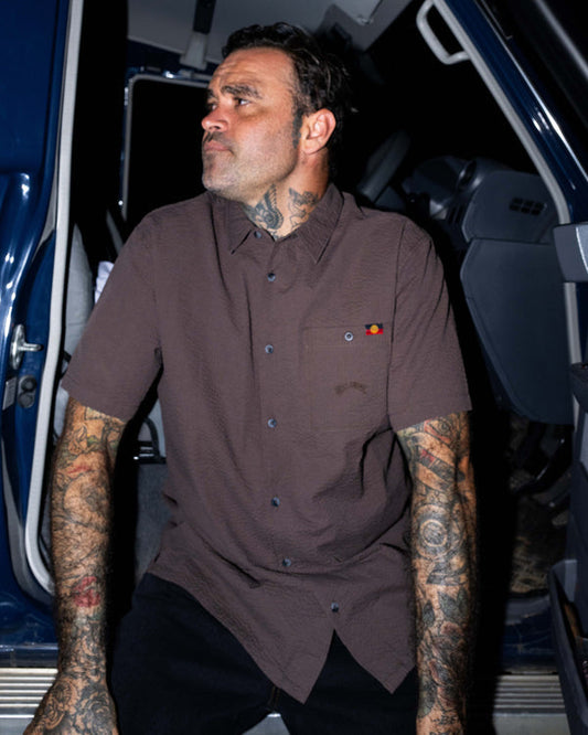 Mens Otis Flag Woven Shirt