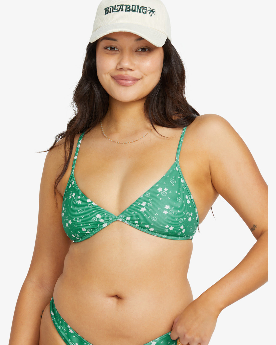 Womens In The Green Charlie Medium Coverage Bikini Top