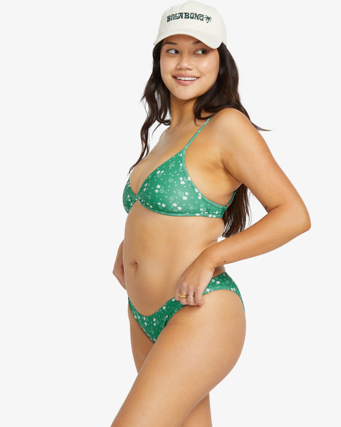 Womens In The Green Charlie Medium Coverage Bikini Top