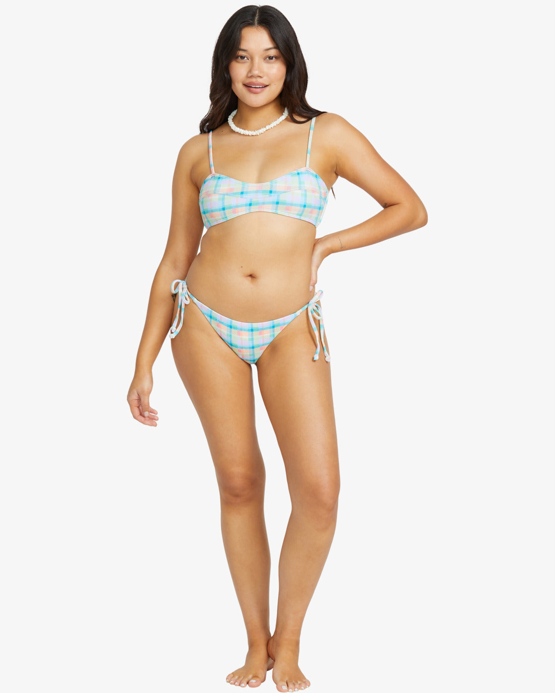 Womens Check The Waves Full Coverage Bikini Top