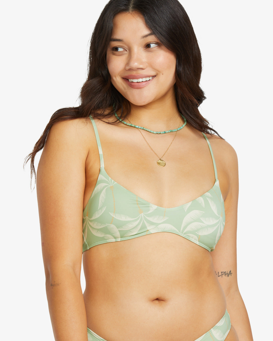 Womens Gone Tropic Medium Coverage Bikini Top