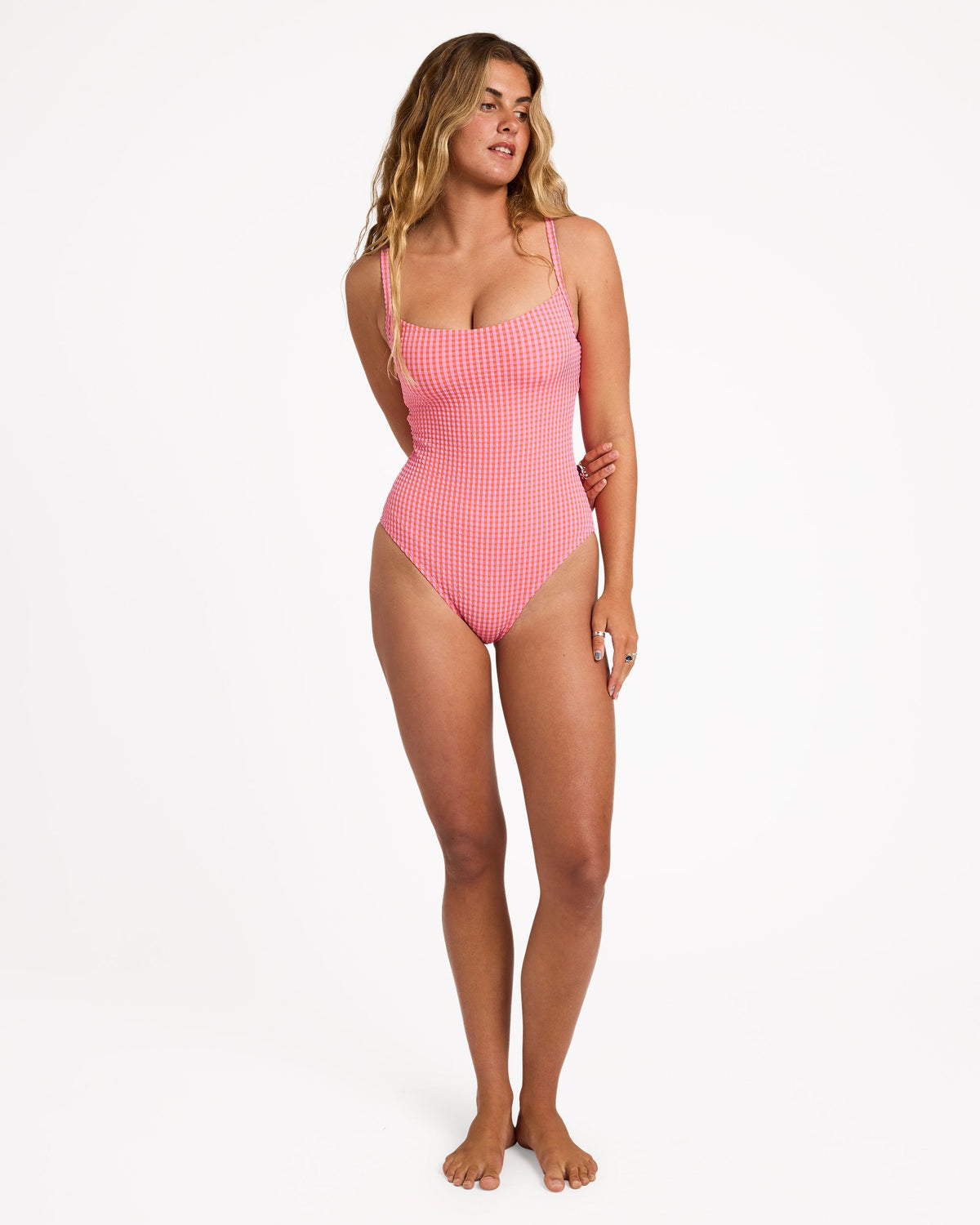 Womens Mini Wave Check Mia DD One Piece Swimsuit