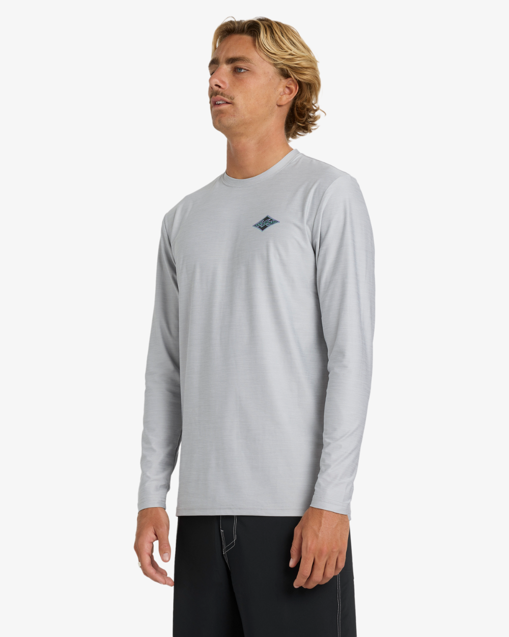 Mens Diamond Shoreline Long Sleeves UPF 50 Surf T-shirt