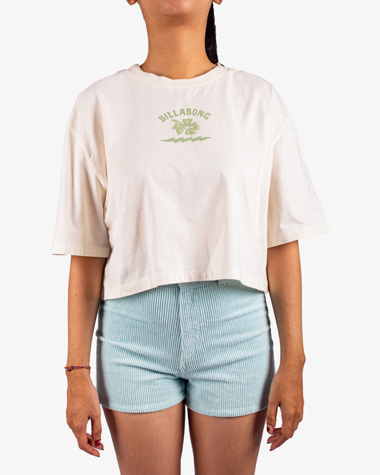 Womens Riding The Wave Crop T-Shirt