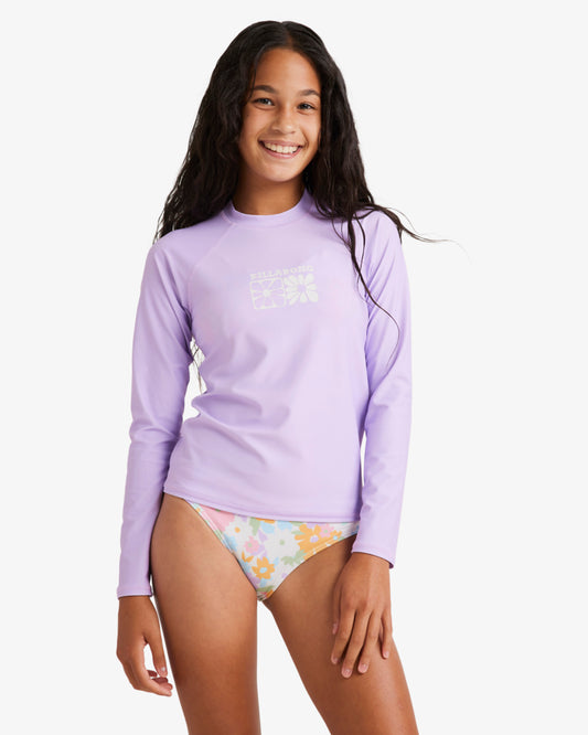 Girls 6-16 Heat Wave Long Sleeve Rash Vest