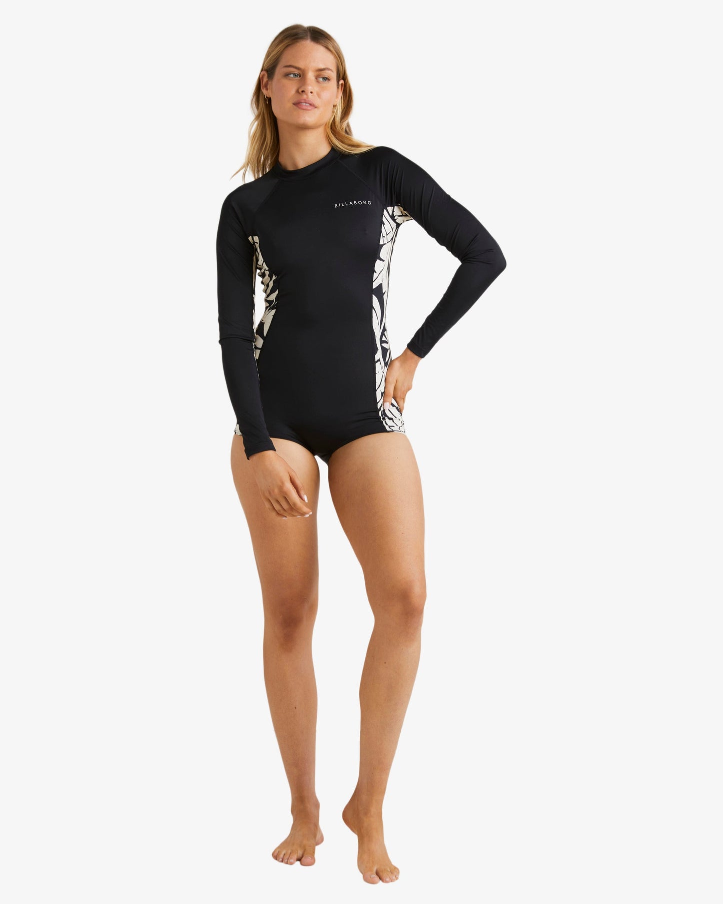 Womens The Coast Is Calling Long Sleeves UPF 50 One-Piece Swimsuit