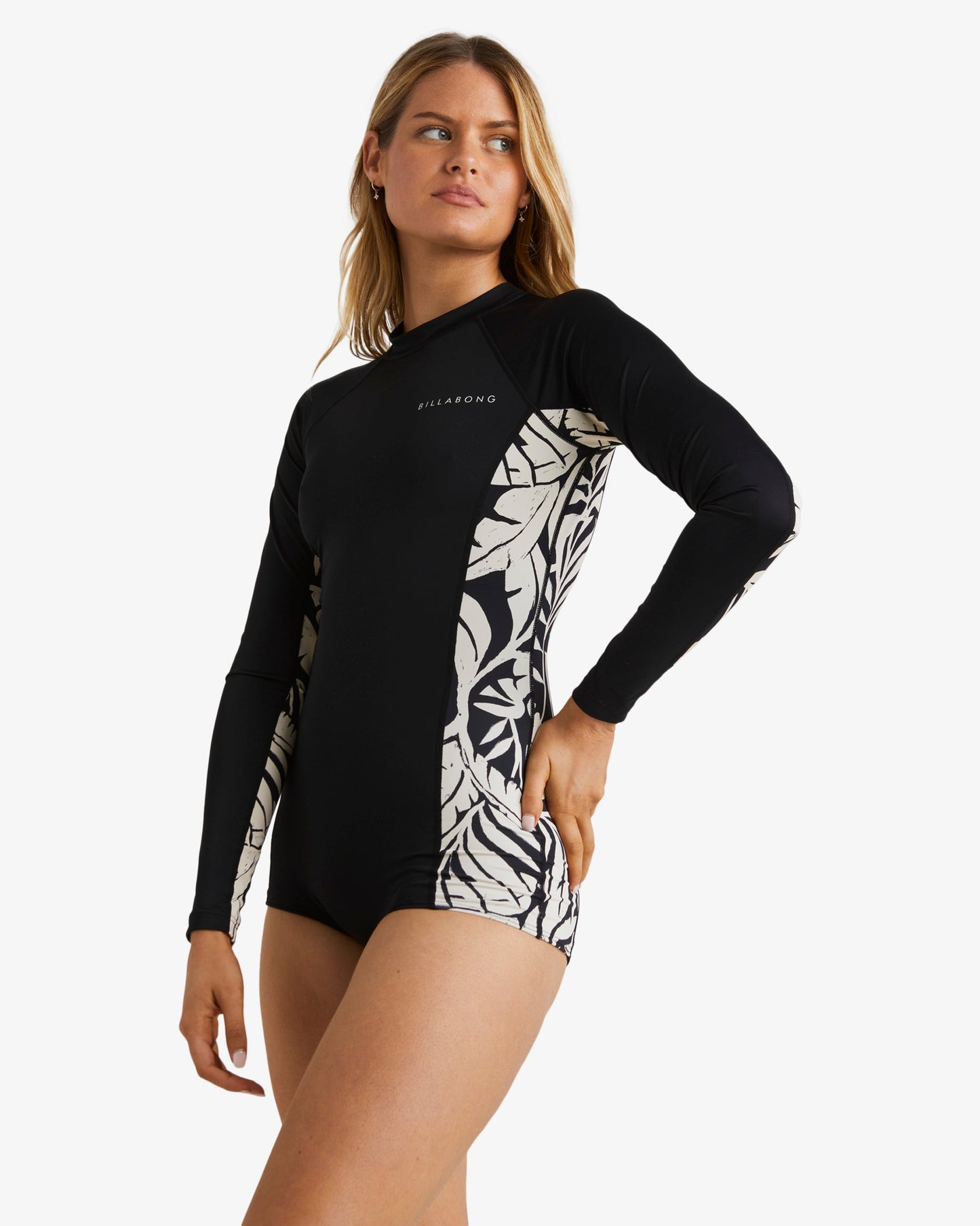 Womens The Coast Is Calling Long Sleeves UPF 50 One-Piece Swimsuit