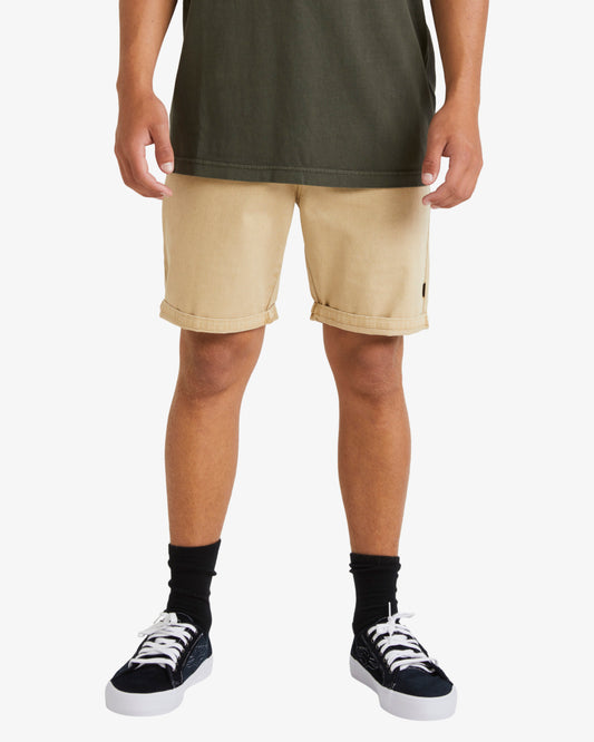 Mens Wave Wash Twill Shorts