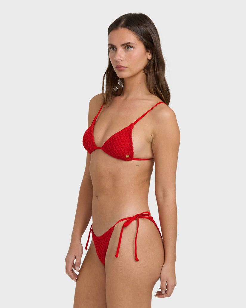 Womens Twisted Tides Tie-side Hike Bikini Bottom