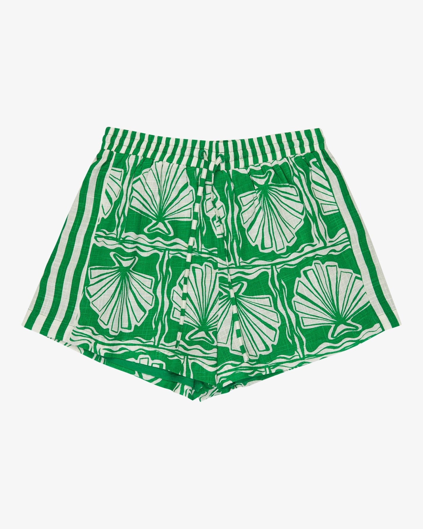 Womens Sea Shell Elasticated Shorts