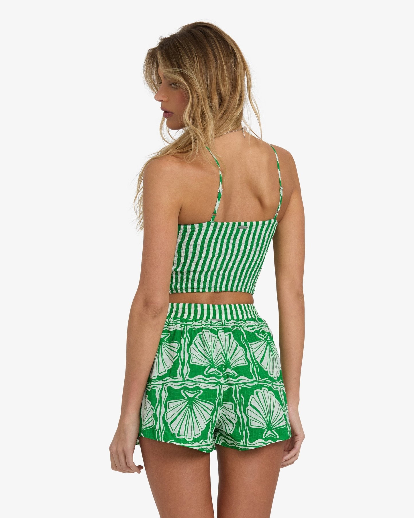 Womens Sea Shell Elasticated Shorts