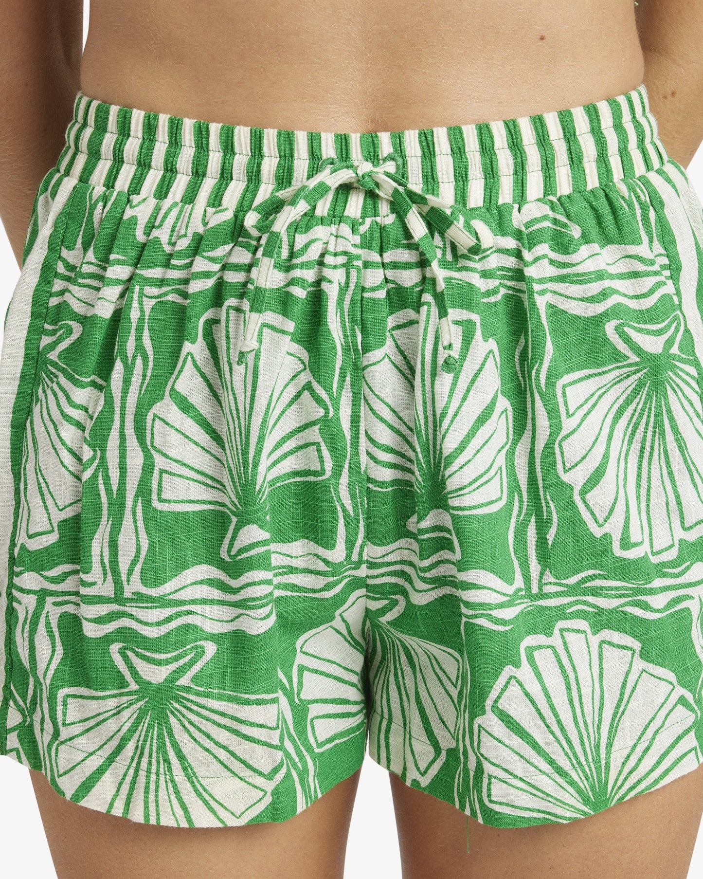 Womens Sea Shell Elasticated Shorts