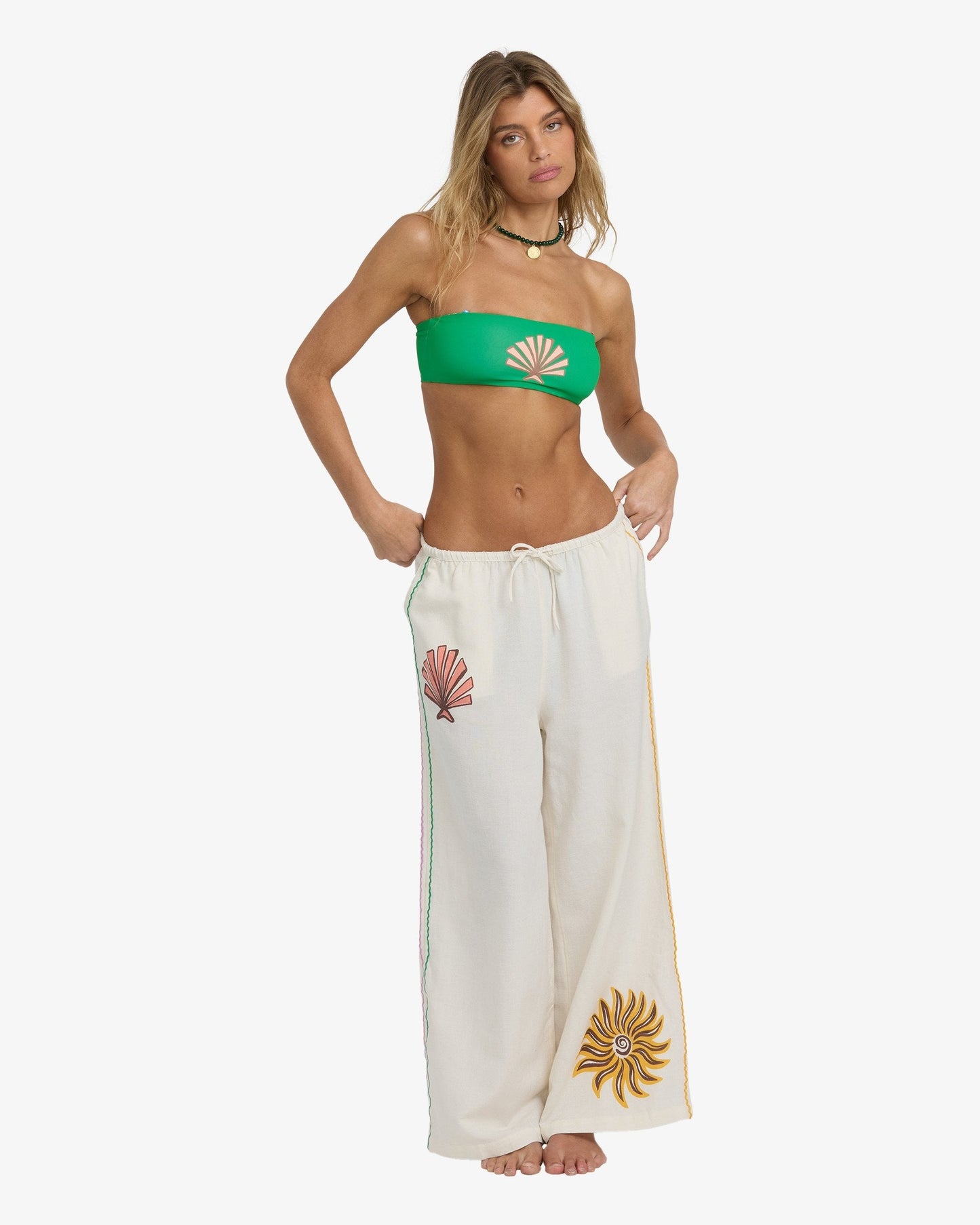 Womens Wave Haze Elastic Pants