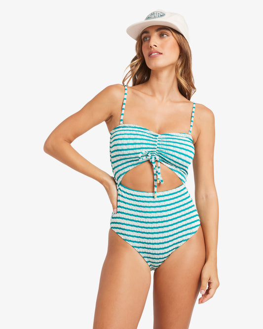 Womens Wavey Daze Summer One Piece Swimsuit