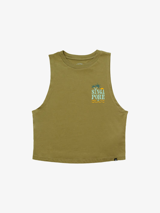 Womens Las Palmas Singapore Muscle Tee