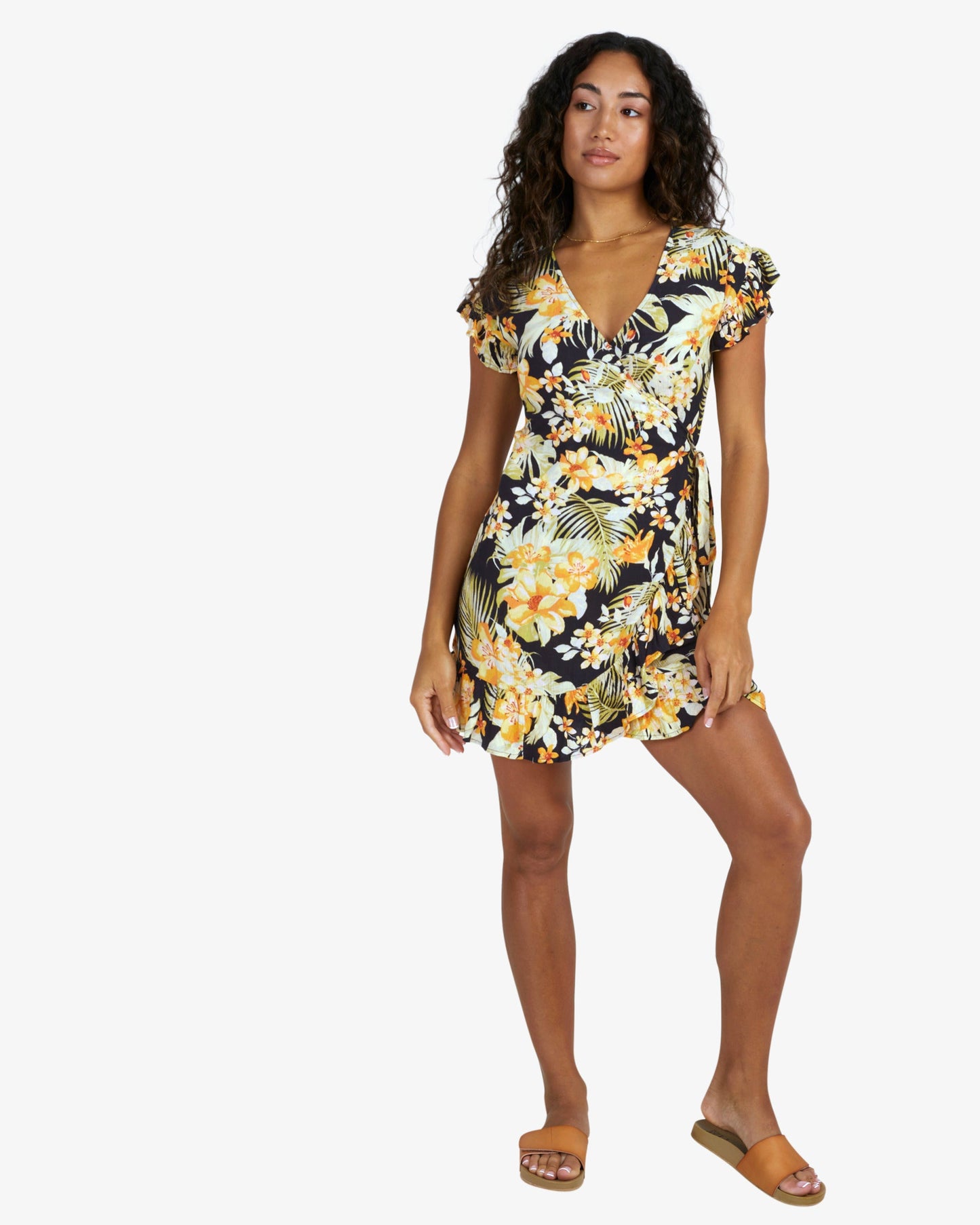Womens Utopia Wrap And Roll Mini Wrap Dress